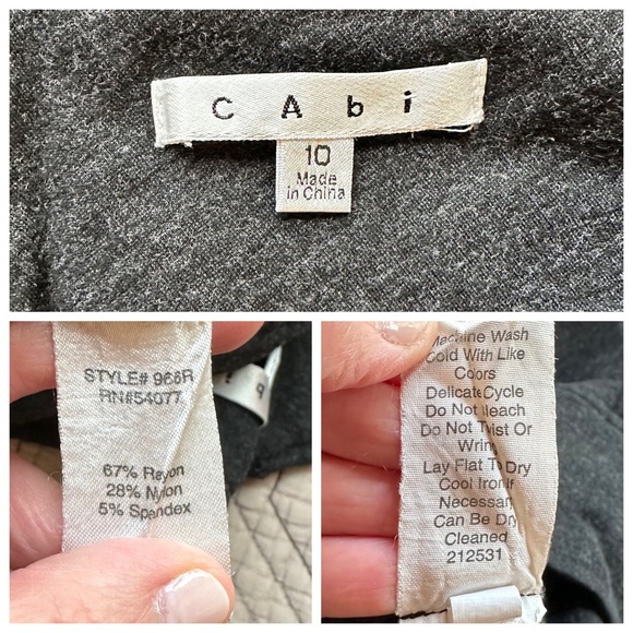 Cabi Women’s Ponte Knit Trouser 966R Charcoal Grey Sz 10 - Picture 5 of 5